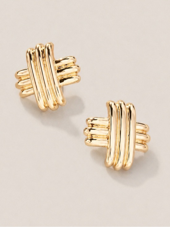 Anthropologie Jewelry - New! Gold Post Earrings (3050) NWOT